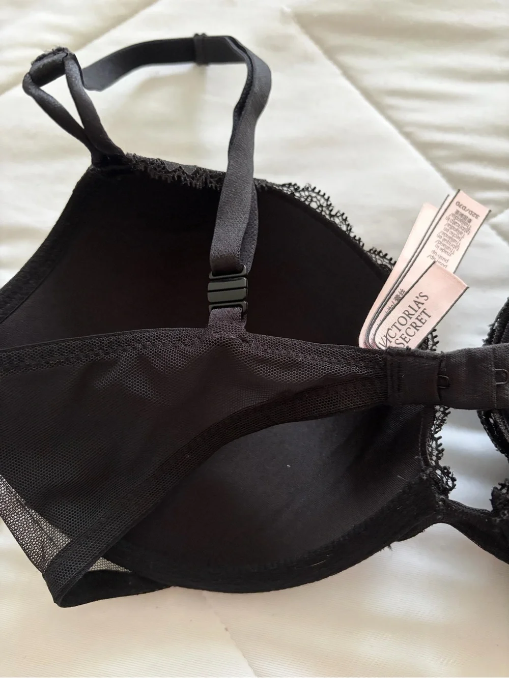 Victoria's Secret Black Lace Padded Underwire Bra